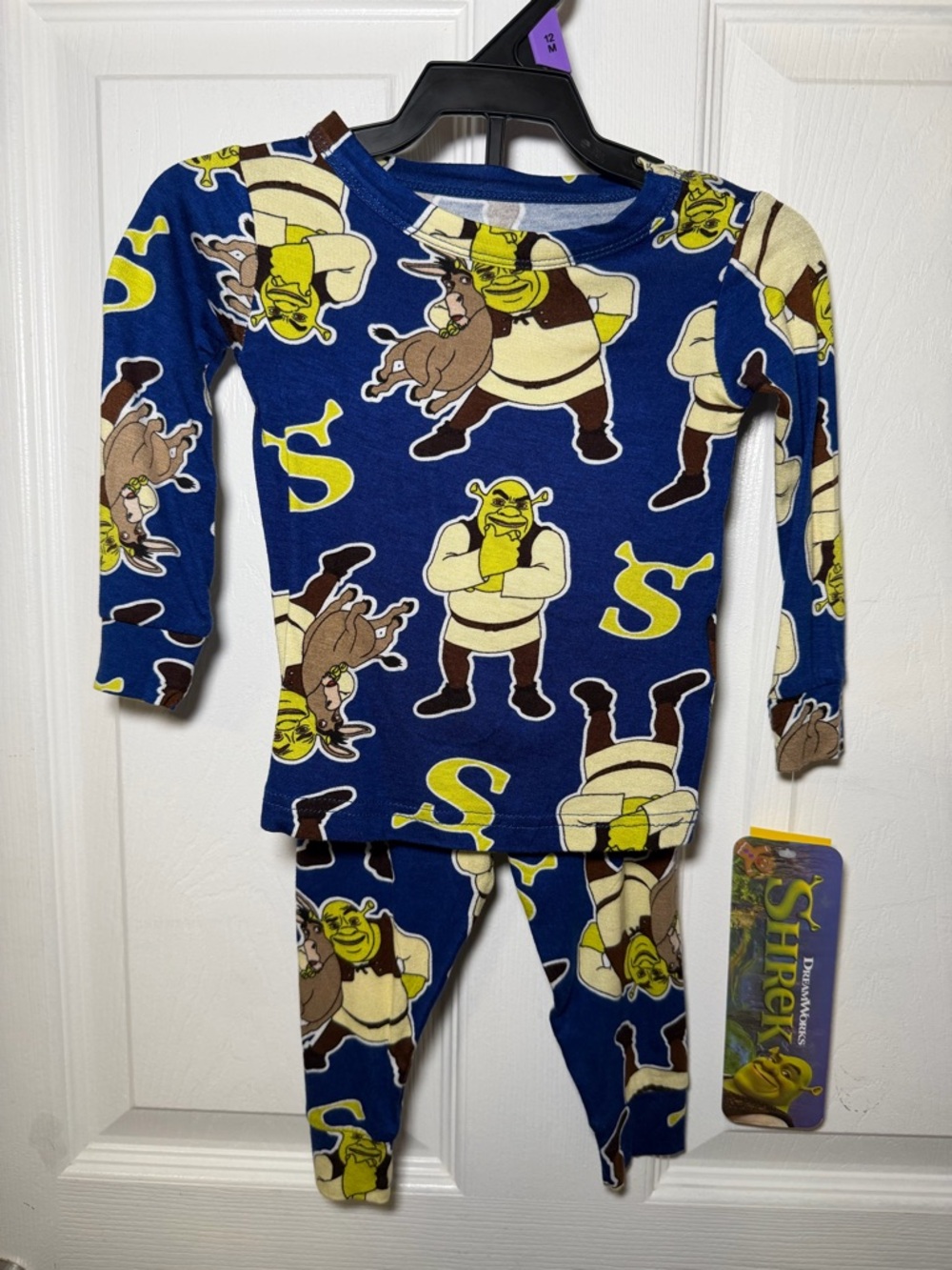 Shrek Kids Two-Piece Pajama Set - Navy, Yellow & Cream